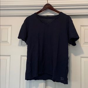 Rouge State Mens size L V-neck Navy blue T-shirt